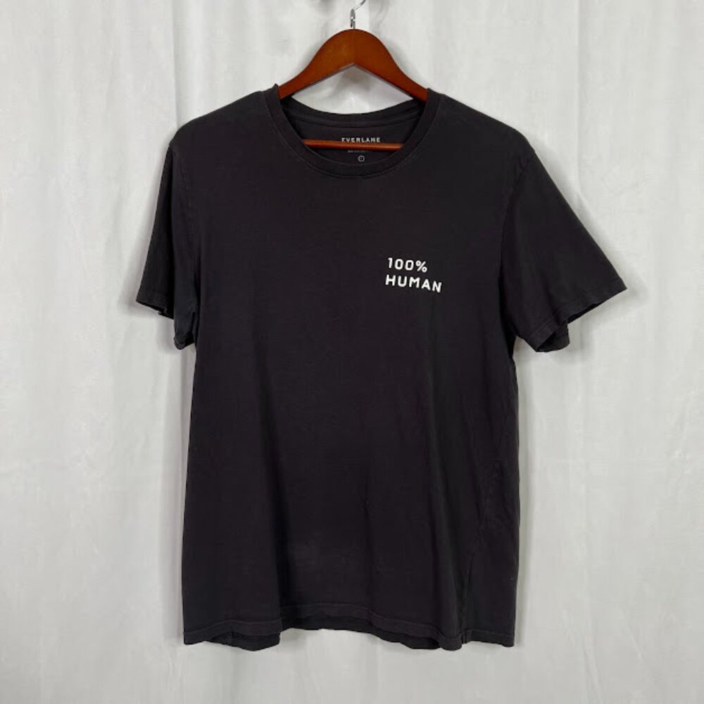 Everlane 100% Human Crew T-Shirt Black Size L